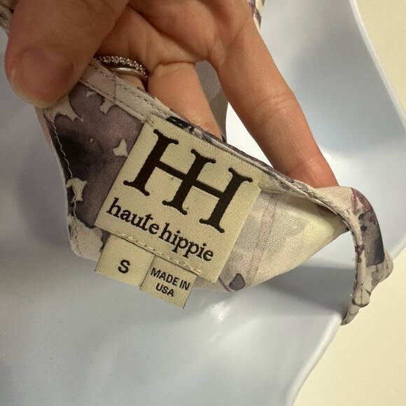 Haute Hippie 100% Silk Blouse, Open Back,  Small - Picture 10 of 12